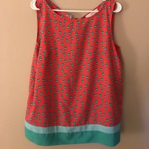 3/$35 NWOT Pink Bird Print Blouse from Loft